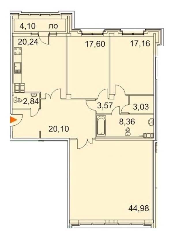 Трехкомнатная квартира в : площадь 141.5 м2 , этаж: 2 – купить в Санкт-Петербурге